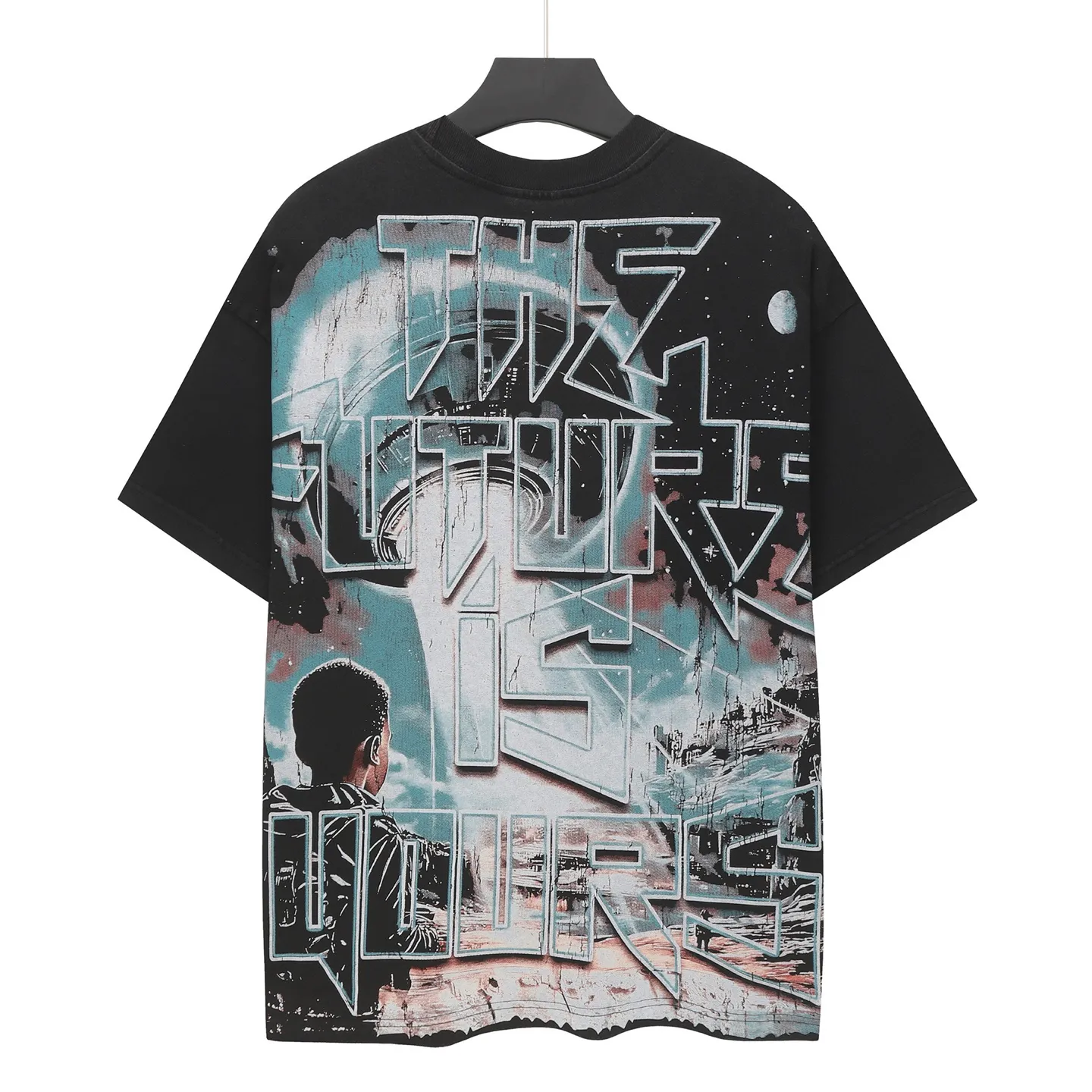 956# Black I P62 In Stock Hellstar T （fabric):32 250 Sizes（size）：S-M- L- X L （colour）： Black